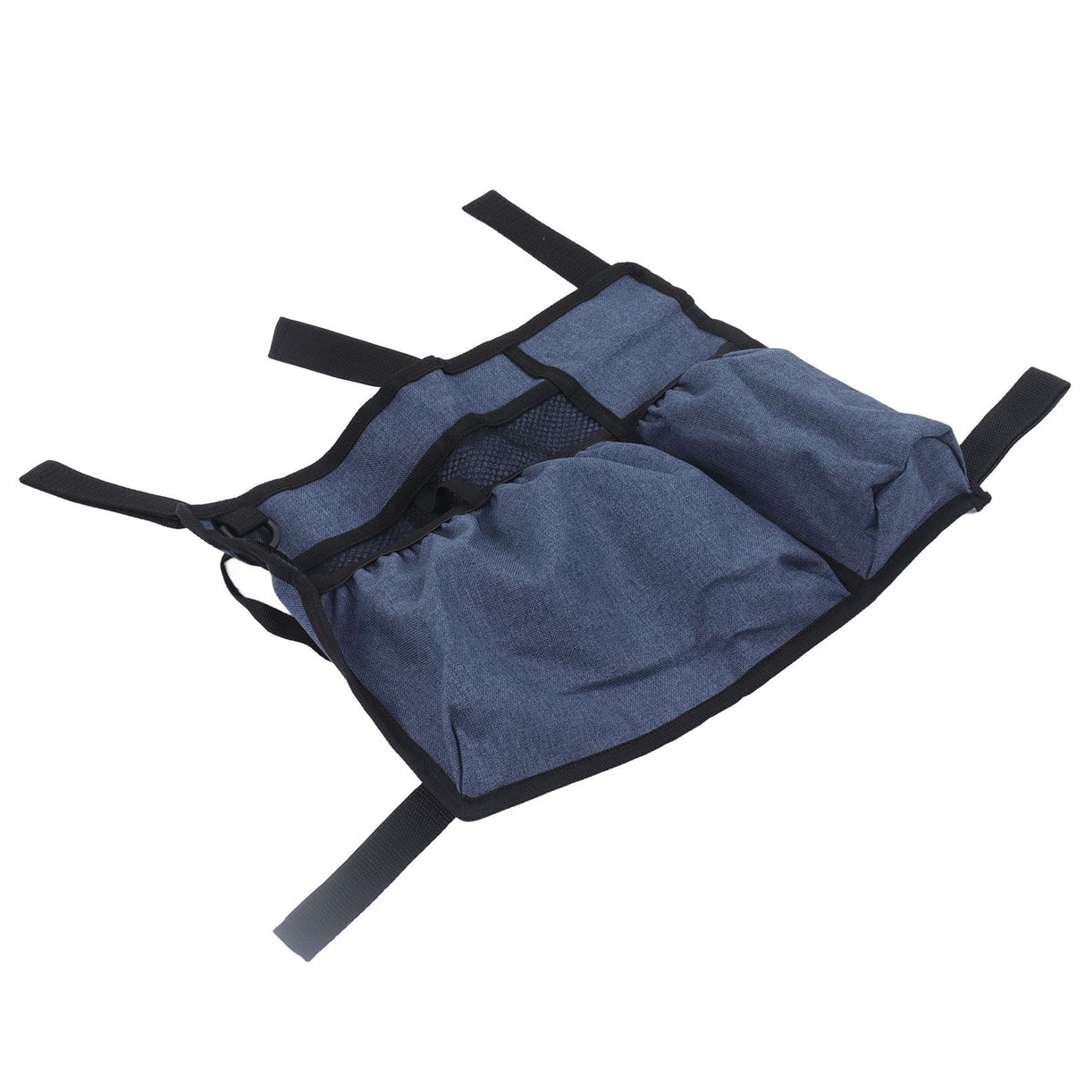 Multi Pocket Oxford Cloth Walker Storage Bag Wheelchair Side Hanging Storage Bag Walker Basket Bag Blue