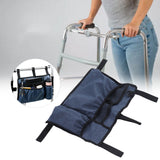 Multi Pocket Oxford Cloth Walker Storage Bag Wheelchair Side Hanging Storage Bag Walker Basket Bag Blue