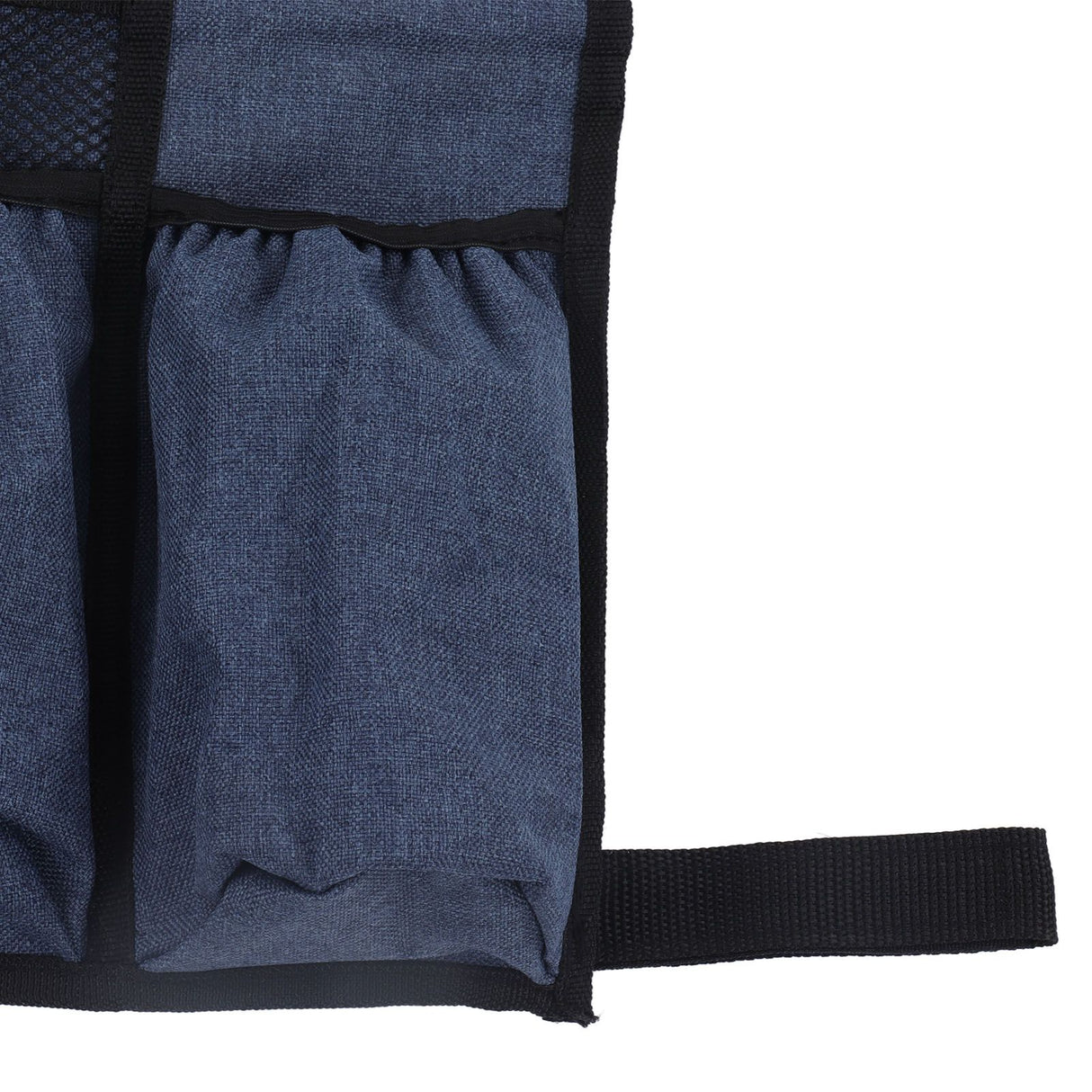 Multi Pocket Oxford Cloth Walker Storage Bag Wheelchair Side Hanging Storage Bag Walker Basket Bag Blue