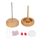 Bead Spinner Manual Rotatable Fast Wooden DIY Bead Making Device for Jewelry Crafts