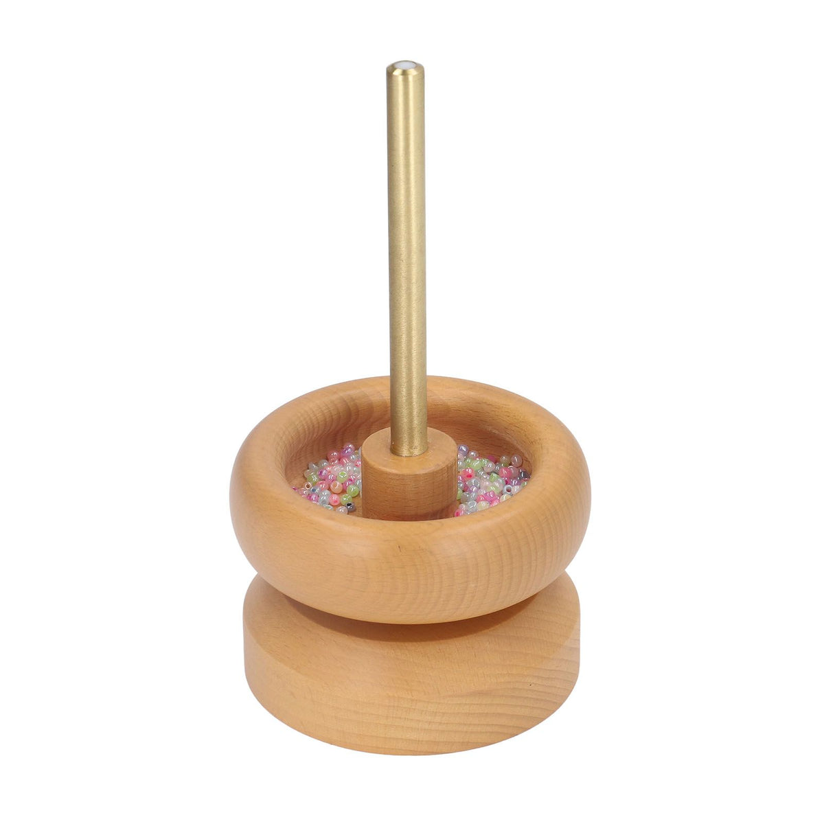Bead Spinner Manual Rotatable Fast Wooden DIY Bead Making Device for Jewelry Crafts