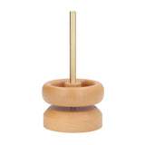 Bead Spinner Manual Rotatable Fast Wooden DIY Bead Making Device for Jewelry Crafts - Rear View
