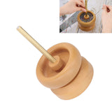 Bead Spinner Manual Rotatable Fast Wooden DIY Bead Making Device for Jewelry Crafts