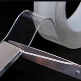 Adhesive Wall Mounting Strip Double Sided Tape Resuable Clear Removable Adhesive Strip 2m/78.7in - Front View