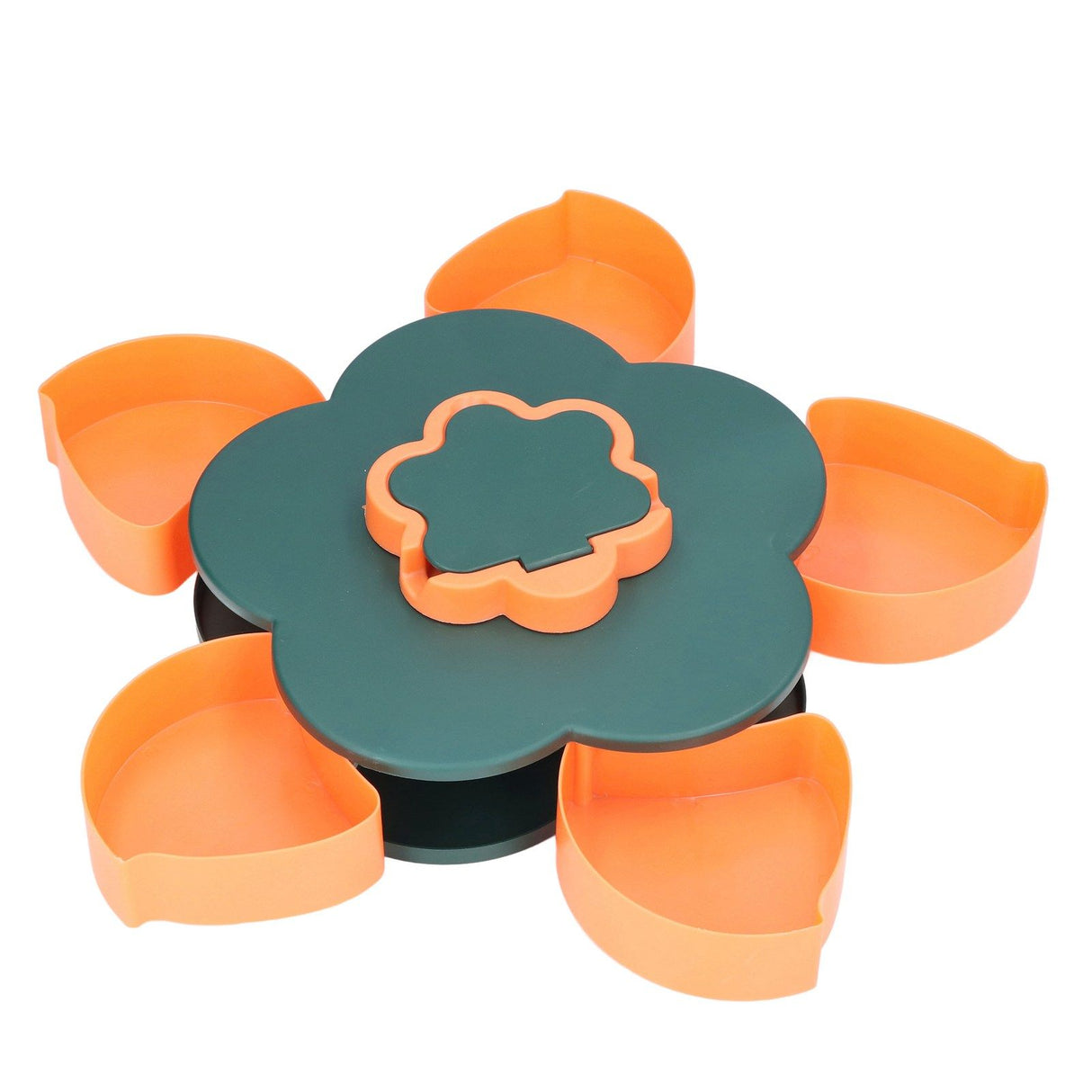 Snack Serving Tray Multifunction Large Capacity Flower Shape Nut Candy Serving Container for Home Monolayer