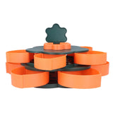 Snack Serving Tray Multifunction Large Capacity Flower Shape Nut Candy Serving Container for Home Double Layer - 45-Degree Angle