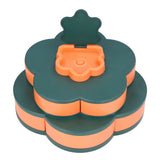 Snack Serving Tray Multifunction Large Capacity Flower Shape Nut Candy Serving Container for Home Double Layer