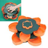 Snack Serving Tray Multifunction Large Capacity Flower Shape Nut Candy Serving Container for Home Double Layer
