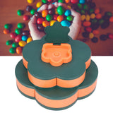 Snack Serving Tray Multifunction Large Capacity Flower Shape Nut Candy Serving Container for Home Double Layer