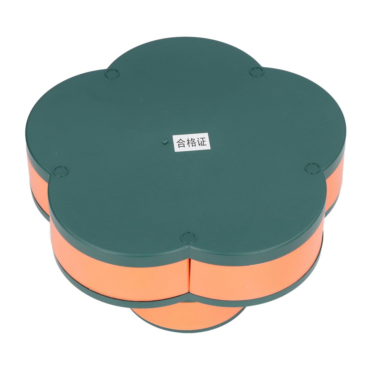 Snack Serving Tray Multifunction Large Capacity Flower Shape Nut Candy Serving Container for Home Double Layer