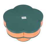 Snack Serving Tray Multifunction Large Capacity Flower Shape Nut Candy Serving Container for Home Double Layer
