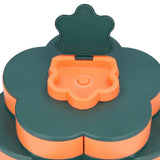 Snack Serving Tray Multifunction Large Capacity Flower Shape Nut Candy Serving Container for Home Double Layer