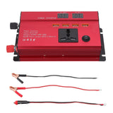 Car Power Inverter 12V 24V to 220V Aluminium Alloy 420W LED Screen Safe Charging 4 USB Ports Car Inverter 420W - Side View