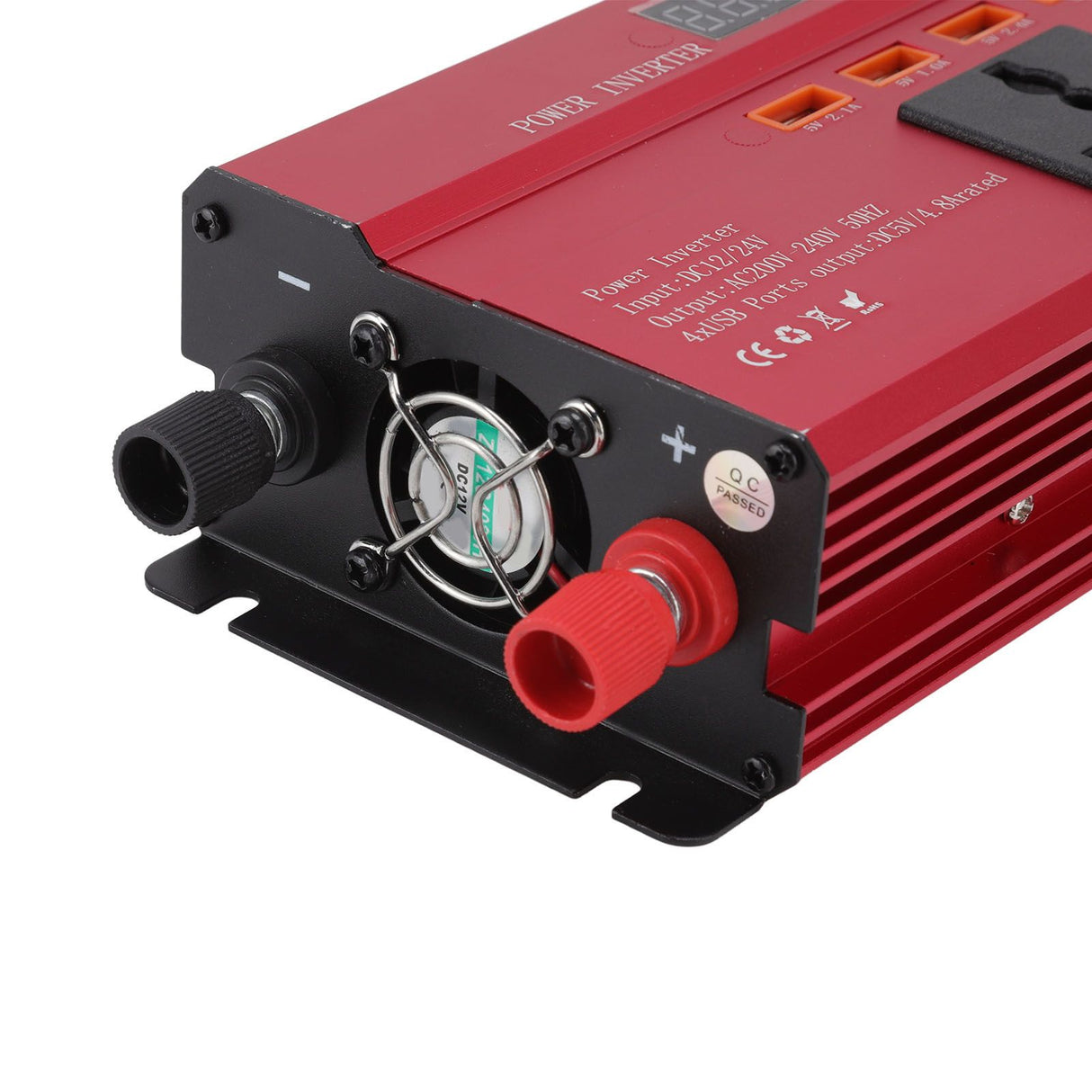Car Power Inverter 12V 24V to 220V Aluminium Alloy 420W LED Screen Safe Charging 4 USB Ports Car Inverter 420W