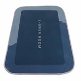 Bathroom Mat Modern Absorbent Quick Dry Bathroom Rug Entrance Door Antislip Mat Dark Blue Square