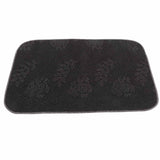 Bathroom Mat Modern Absorbent Quick Dry Bathroom Rug Entrance Door Antislip Mat Dark Blue Square - 45-Degree Angle