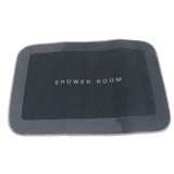 Bathroom Mat Modern Absorbent Quick Dry Bathroom Rug Entrance Door Antislip Mat dark Grey Square