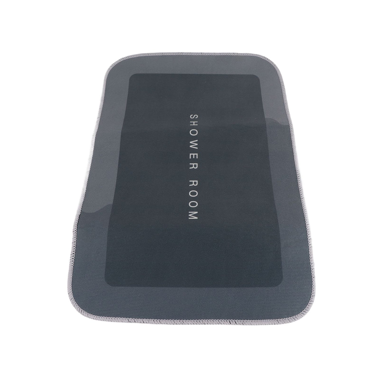 Bathroom Mat Modern Absorbent Quick Dry Bathroom Rug Entrance Door Antislip Mat dark Grey Square