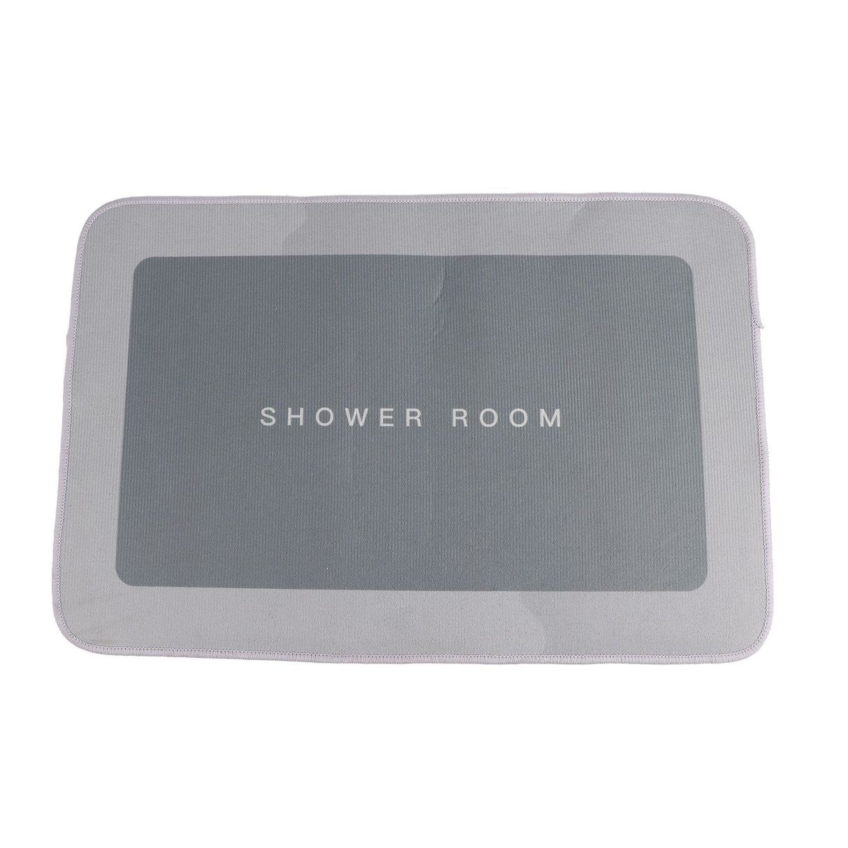 Bathroom Mat Modern Absorbent Quick Dry Bathroom Rug Entrance Door Antislip Mat Light Gray Square