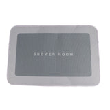 Bathroom Mat Modern Absorbent Quick Dry Bathroom Rug Entrance Door Antislip Mat Light Gray Square