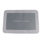 Bathroom Mat Modern Absorbent Quick Dry Bathroom Rug Entrance Door Antislip Mat Light Gray Square