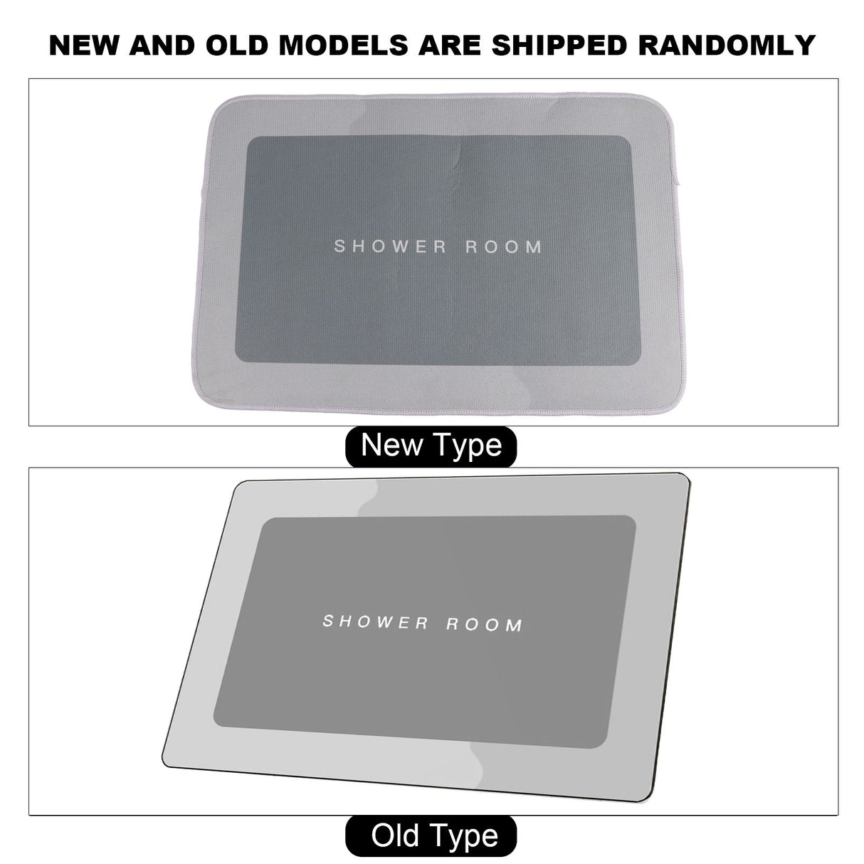 Bathroom Mat Modern Absorbent Quick Dry Bathroom Rug Entrance Door Antislip Mat Light Gray Square
