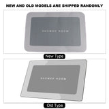 Bathroom Mat Modern Absorbent Quick Dry Bathroom Rug Entrance Door Antislip Mat Light Gray Square - Side View