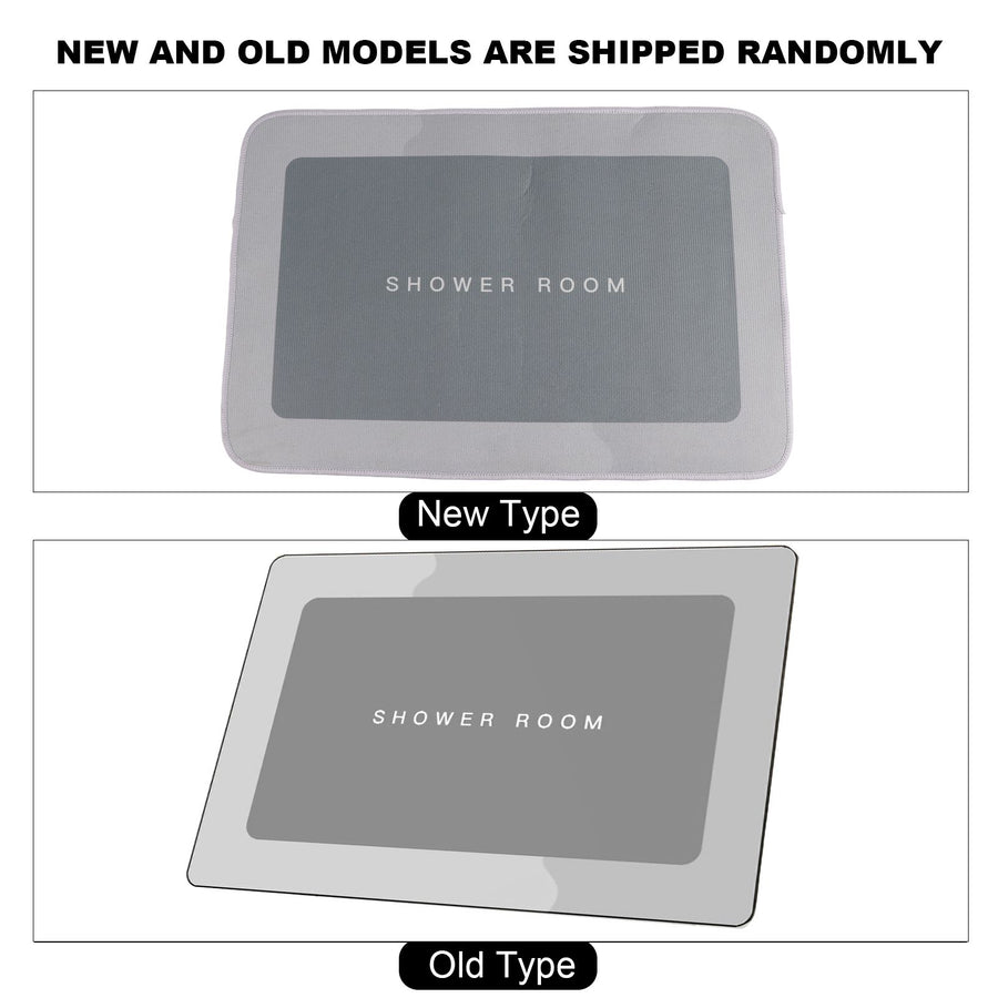 Bathroom Mat Modern Absorbent Quick Dry Bathroom Rug Entrance Door Antislip Mat Light Gray Square