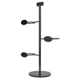 Cup Holder 3 Holes Black Appearance Iron Material Simple Stylish Cup Display Stand for Party Restaurant