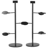 Cup Holder 3 Holes Black Appearance Iron Material Simple Stylish Cup Display Stand for Party Restaurant - Extra Image