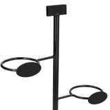 Cup Holder 3 Holes Black Appearance Iron Material Simple Stylish Cup Display Stand for Party Restaurant - Extra Image