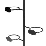 Cup Holder 3 Holes Black Appearance Iron Material Simple Stylish Cup Display Stand for Party Restaurant - Extra Image