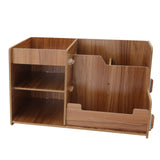 Wooden Desk Organize Shelf Multi Layer Space Saving Tabletop Storage Box for Home Office School