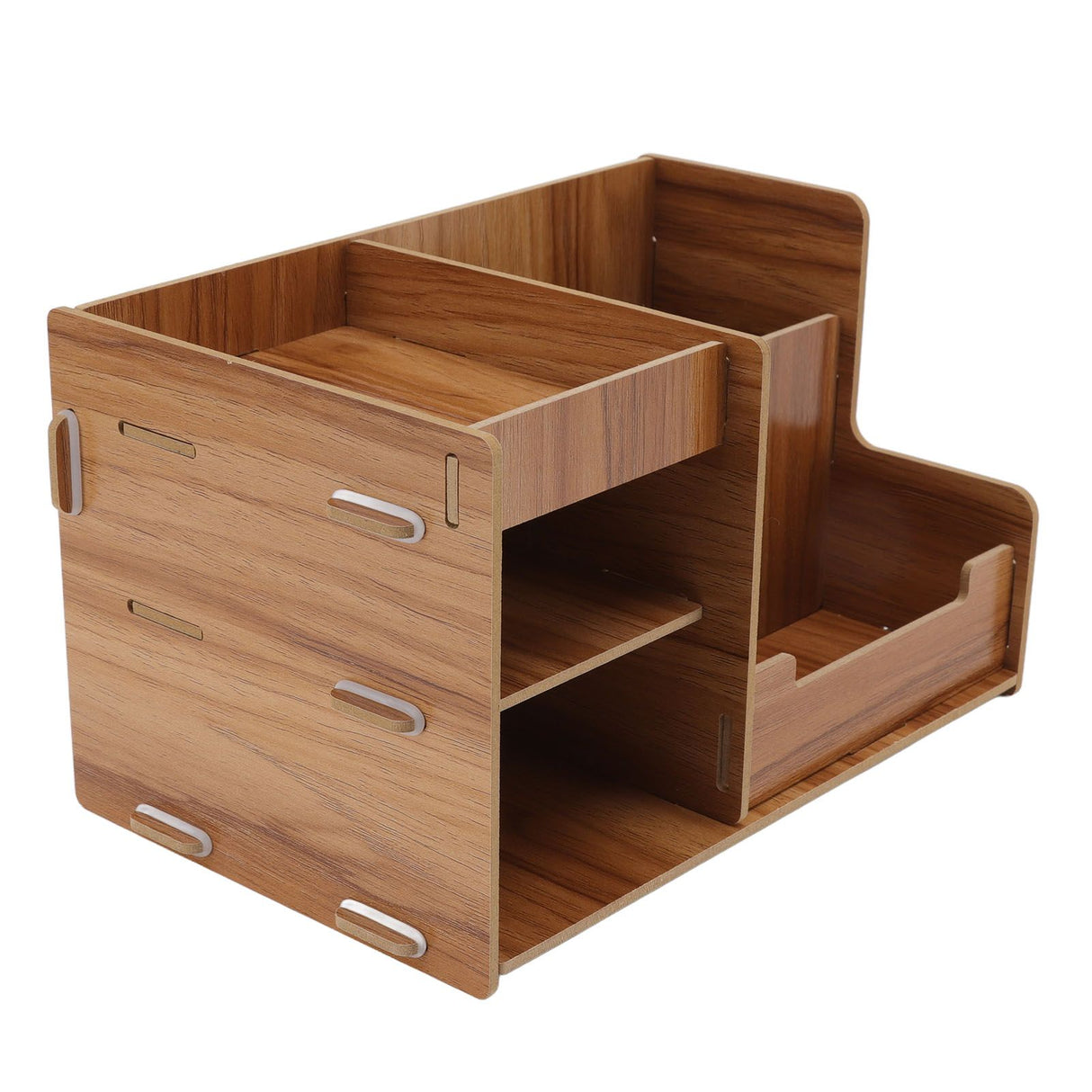 Wooden Desk Organize Shelf Multi Layer Space Saving Tabletop Storage Box for Home Office School