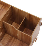 Wooden Desk Organize Shelf Multi Layer Space Saving Tabletop Storage Box for Home Office School