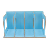 Desk Book Rack Space Saving Wooden Card Magazine Holder DIY Desktop Bookshelf for Student Adult