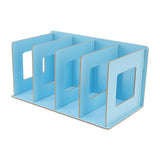 Desk Book Rack Space Saving Wooden Card Magazine Holder DIY Desktop Bookshelf for Student Adult