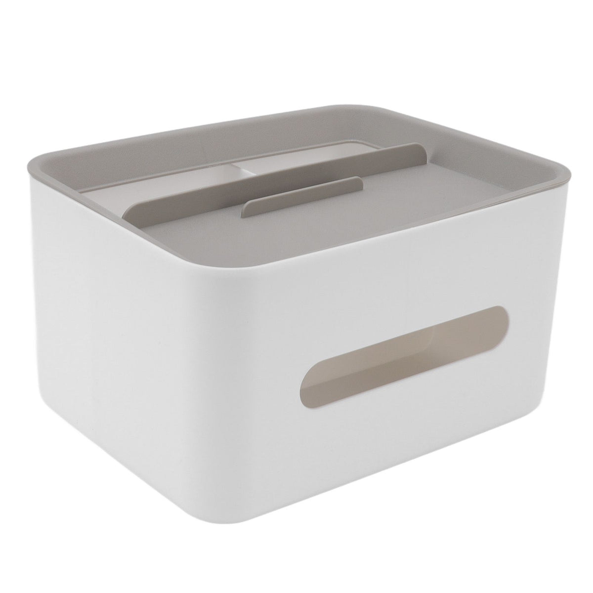 Tissue Box Cover Rectangular Plastic Remote Control Stationery Storage Napkin Box Holder for Office Living Room