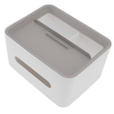 Tissue Box Cover Rectangular Plastic Remote Control Stationery Storage Napkin Box Holder for Office Living Room - 45-Degree Angle