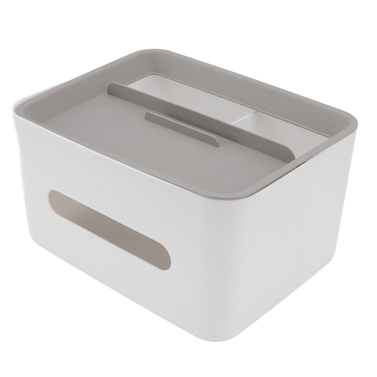 Tissue Box Cover Rectangular Plastic Remote Control Stationery Storage Napkin Box Holder for Office Living Room