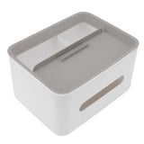 Tissue Box Cover Rectangular Plastic Remote Control Stationery Storage Napkin Box Holder for Office Living Room