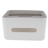 Tissue Box Cover Rectangular Plastic Remote Control Stationery Storage Napkin Box Holder for Office Living Room