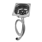 Glass Rinser Stainless Steel Automatic Cup Washer Cleaner for Bar Pub Restaurant Coffee Shop HotelSilver - Rear View