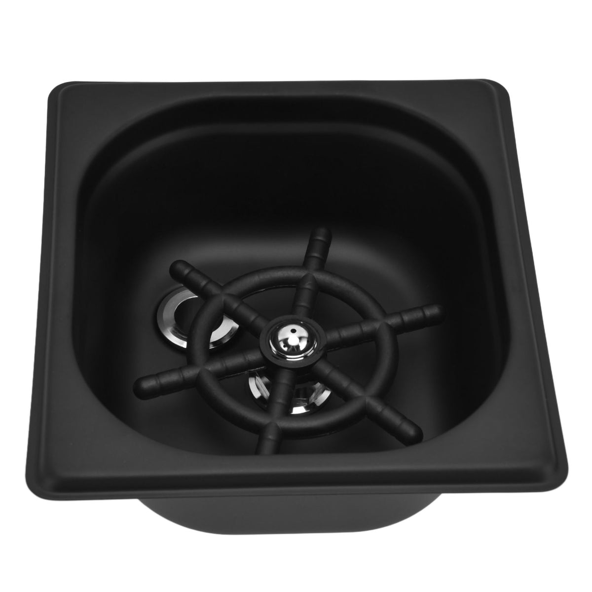 Glass Rinser Stainless Steel Automatic Cup Washer Cleaner for Bar Pub Restaurant Coffee Shop HotelBlack