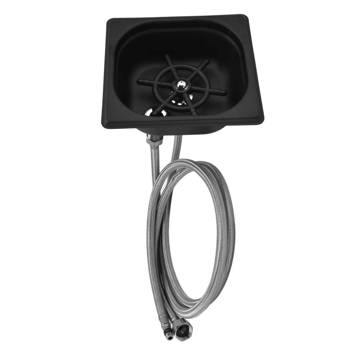 Glass Rinser Stainless Steel Automatic Cup Washer Cleaner for Bar Pub Restaurant Coffee Shop HotelBlack