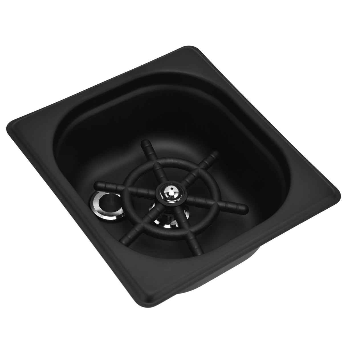 Glass Rinser Stainless Steel Automatic Cup Washer Cleaner for Bar Pub Restaurant Coffee Shop HotelBlack