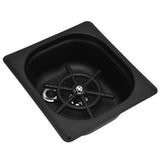 Glass Rinser Stainless Steel Automatic Cup Washer Cleaner for Bar Pub Restaurant Coffee Shop HotelBlack - Rear View