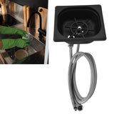 Glass Rinser Stainless Steel Automatic Cup Washer Cleaner for Bar Pub Restaurant Coffee Shop HotelBlack