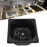 Glass Rinser Stainless Steel Automatic Cup Washer Cleaner for Bar Pub Restaurant Coffee Shop HotelBlack