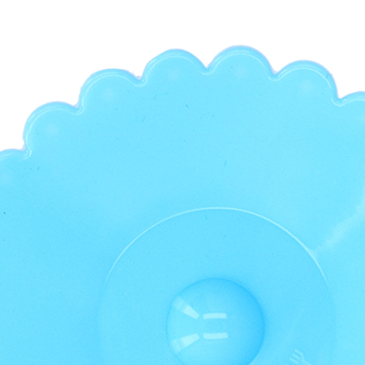 Silicone Lid Dustproof Hot and Cold Beverage Cup Cover with Flower Shape Handle for Kitchen HomeBlue